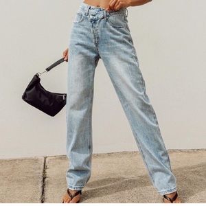 Princess Polly Holly Assymetrical High Rise Jeans